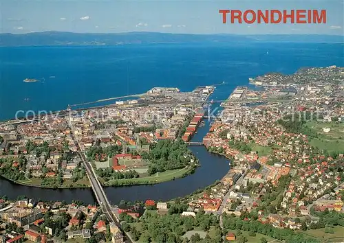 AK / Ansichtskarte Trondheim Fliegeraufnahme Panorama Trondheim