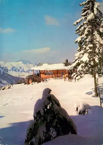 AK / Ansichtskarte Fieberbrunn_Tirol Sesselbahn Streuboeden Berghaus Winter Fieberbrunn Tirol