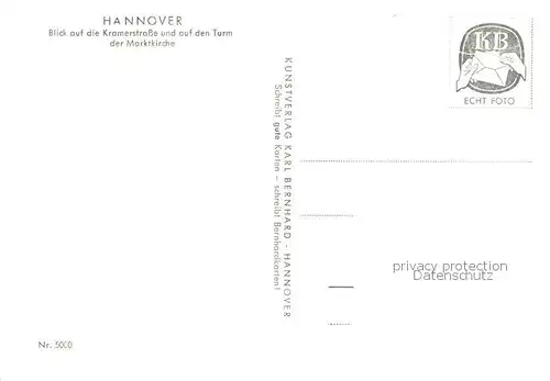 AK / Ansichtskarte Hannover Kramerstrasse u. Turm d. Marktkirche Fachwerkhaeuser Hannover