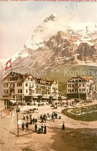 AK / Ansichtskarte Kleine_Scheidegg_Interlaken mit Eiger Kleine_Scheidegg