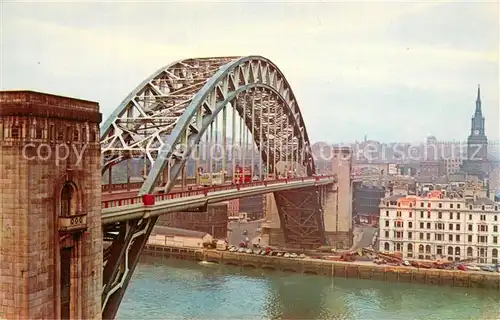 AK / Ansichtskarte Hebburn_South_Tyneside Tiu ci prezentas unu el la pontoj super la rivero Tyne Hebburn_South_Tyneside