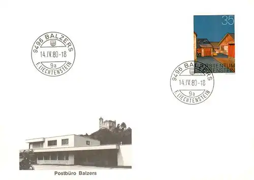 AK / Ansichtskarte Balzers_Liechtenstein_FL Postbuero Balzers 