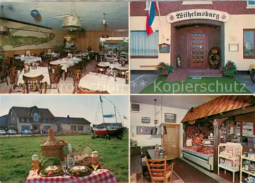 AK / Ansichtskarte Wilhelmsburg_Schleswig Holstein Spezialitaeten Restaurant Wilhelmsburg Gaststueb Verkaufsraum 