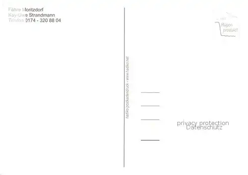 AK / Ansichtskarte Moritzdorf Faehre Moritzdorf mit Faehrmann Kay Uwe Strandmann Moritzdorf