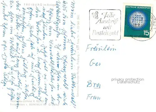 AK / Ansichtskarte Freiburg_Breisgau Fliegeraufnahme mit Kandel Freiburg Breisgau