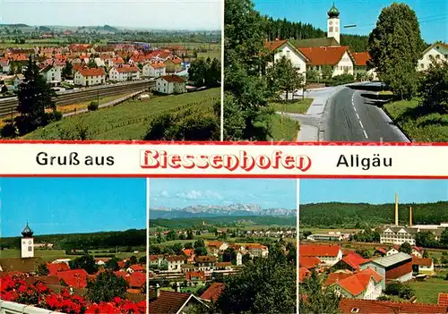 AK / Ansichtskarte Biessenhofen Panorama Kirche Teilansichten Biessenhofen