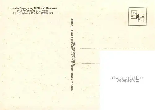 AK / Ansichtskarte Rotenburg_Fulda Haus der Begegnung MBR Rotenburg Fulda