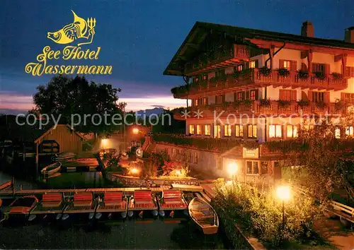 AK / Ansichtskarte Seebruck_Chiemsee See Hotel Wassermann Seebruck Chiemsee