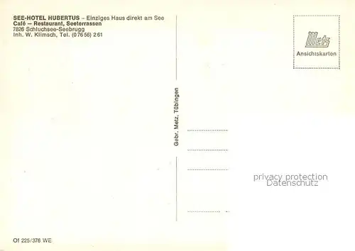 AK / Ansichtskarte Seebrugg See Hotel Hubertus Gaststube Seebrugg