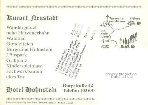 AK / Ansichtskarte Neustadt_Harz Ehem Gericht Amt Hohnstein Neustadt_Harz