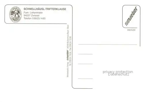 AK / Ansichtskarte Zwiesel__Niederbayern Schwellhaeusl Trifterklause Nationalpark Bayer Wald Bier vom Stoa aus dem Fels gezapft Gaststube 