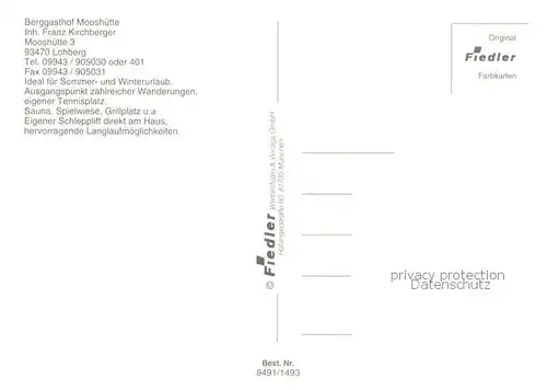 AK / Ansichtskarte Lohberg_Lam Berggasthof Mooshuette Lohberg_Lam