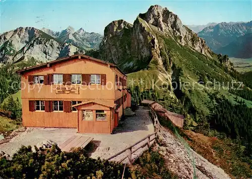 AK / Ansichtskarte Pfronten Berggasthaus Osterhuette mit Aggenstein und Tannheimer Gruppe Pfronten