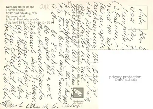 AK / Ansichtskarte Bad_Fuessing Kurpark Hotel Dachs Bad_Fuessing