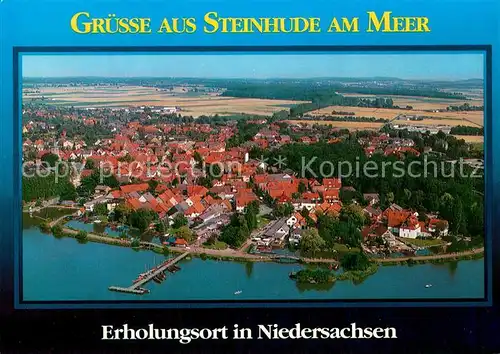 AK / Ansichtskarte Steinhude_Wunstorf Fliegeraufnahme mit Steinhuder Meer 