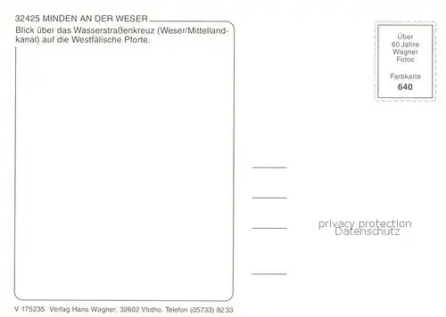 AK / Ansichtskarte Minden_Westfalen Wasserstrassenkreuz Weser Mittellandkanal Westfaelische Pforte Wesergebirge Wiehengebirge Fliegeraufnahme Minden_Westfalen