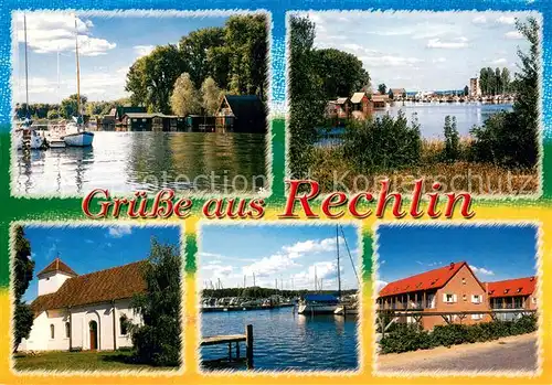 AK / Ansichtskarte Rechlin Seepartien Kirche Rechlin