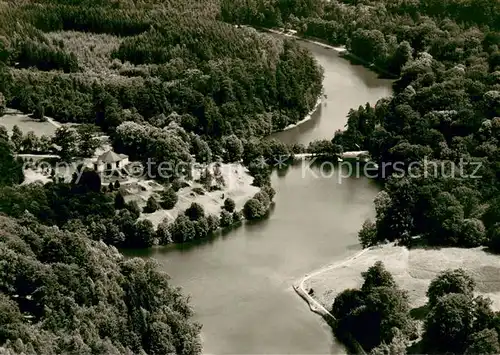 AK / Ansichtskarte Stuttgart Baerenschloessle im Rotwildpark mit Baerensee und Neuer See Fliegeraufnahme Stuttgart