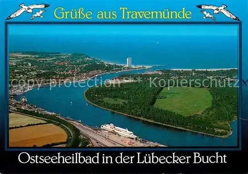 AK / Ansichtskarte Travemuende_Ostseebad Luebecker Bucht Fliegeraufnahme Travemuende_Ostseebad