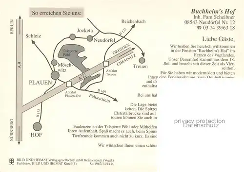 AK / Ansichtskarte Neudoerfel_Poehl_Vogtland Buchheims Hof Reitplatz Traktor Teich Holzofen Neudoerfel_Poehl_Vogtland