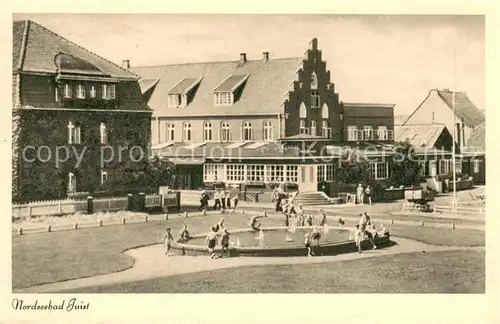 AK / Ansichtskarte Juist_Nordseebad Kurplatz Spielteich Juist_Nordseebad