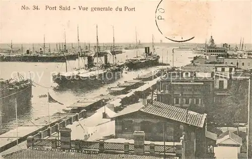 AK / Ansichtskarte Port Said_Egypt Vue generale du port 