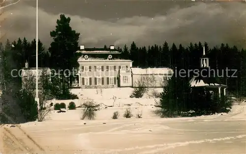 AK / Ansichtskarte Hudiksvall_Sweden Hotel Pavillon im Winter 