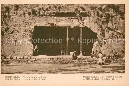 AK / Ansichtskarte Jerusalem_Yerushalayim Tombeaux des Rois Koenigsgraeber Jerusalem_Yerushalayim