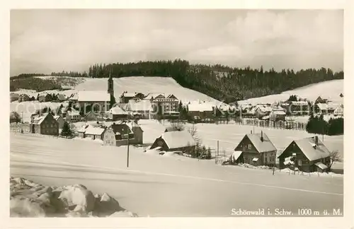 AK / Ansichtskarte Schoenwald_Schwarzwald Winterpanorama Schoenwald Schwarzwald