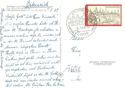 AK / Ansichtskarte Rechberg_Baden_Klettgau Ansicht vom Waldrand aus 