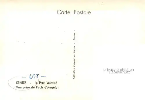 AK / Ansichtskarte Cahors_en_Quercy_46_Lot Le Pont Valentre vue prise du Pech d Angely 