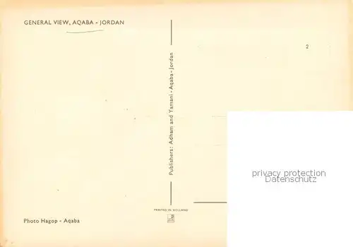 AK / Ansichtskarte Aqaba_Jordan Kuestenort 