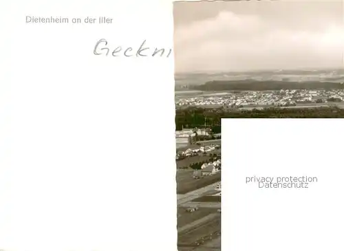 AK / Ansichtskarte Dietenheim_Iller Fliegeraufnahme Dietenheim_Iller