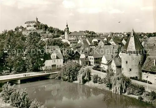AK / Ansichtskarte Vaihingen_Enz Enzpartie mit Pulverturm Vaihingen Enz