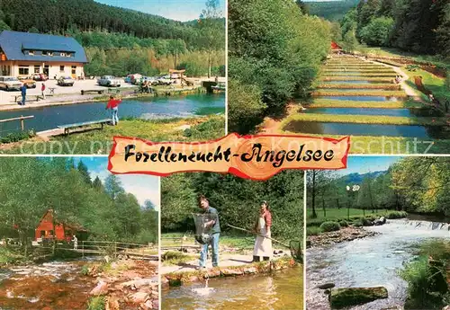 AK / Ansichtskarte Neuenbuerg_Dobel Forellenzucht Angelsee Teilansichten 