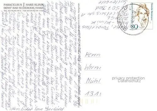 AK / Ansichtskarte Bad_Suderode Paracelsus u. Harz Klinik Aussenansicht Bad_Suderode