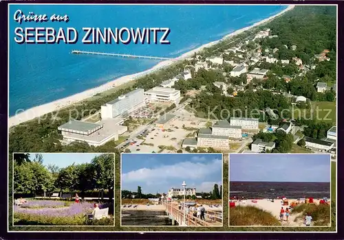 AK / Ansichtskarte Zinnowitz_Ostseebad Fliegeraufnahme Usedom Zinnowitz_Ostseebad