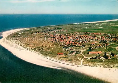 AK / Ansichtskarte Langeoog_Nordseebad Fliegeraufnahme Panorama Strand Langeoog_Nordseebad