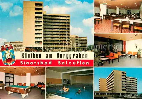 AK / Ansichtskarte Bad_Salzuflen Kliniken am Burggraben m. Hallenbad Bad_Salzuflen