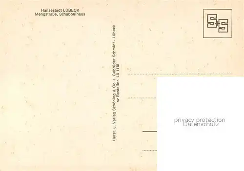 AK / Ansichtskarte Luebeck Mengstrasse Schabbelhaus Luebeck