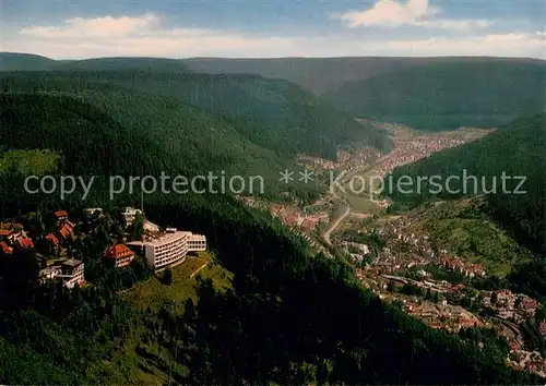 AK / Ansichtskarte Wildbad_Schwarzwald Fliegeraufnahme Panorama Wildbad_Schwarzwald