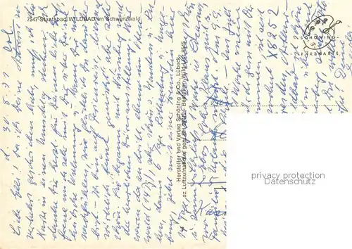 AK / Ansichtskarte Wildbad_Schwarzwald Fliegeraufnahme Panorama Wildbad_Schwarzwald