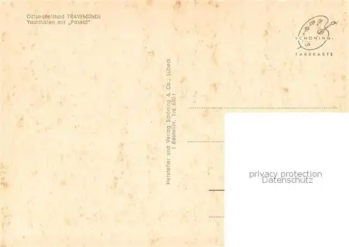 AK / Ansichtskarte Travemuende_Ostseebad Yachthafen m. Passat Travemuende_Ostseebad