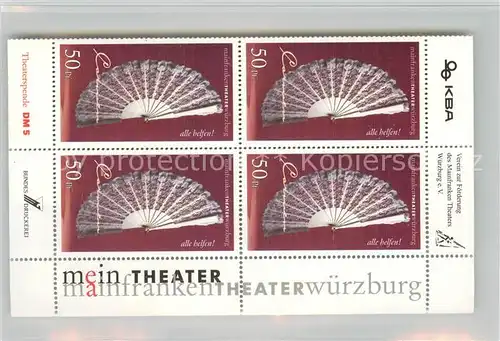 AK / Ansichtskarte Wuerzburg Briefmarken Theaterspende Verein zur Foerderung des Mainfranken Theaters Wuerzburg