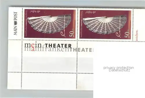 AK / Ansichtskarte Wuerzburg Briefmarken Theaterspende Verein zur Foerderung des Mainfranken Theaters Wuerzburg