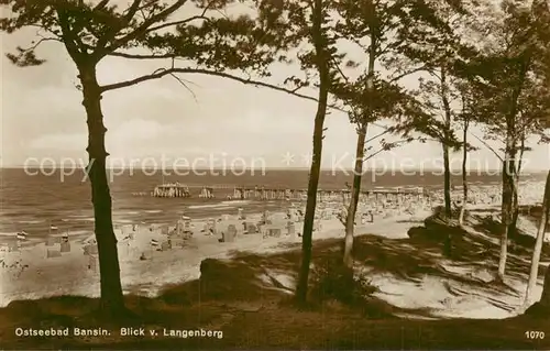 AK / Ansichtskarte Bansin_Ostseebad Blick vom Langenberg Strand Bansin_Ostseebad