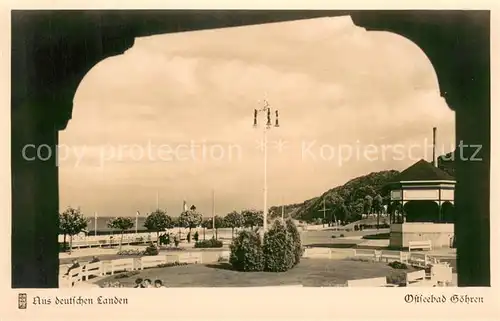 AK / Ansichtskarte Goehren_Ruegen Blick aus dem Wandelgang am Konzertplatz Serie Aus deutschen Landen Goehren Ruegen