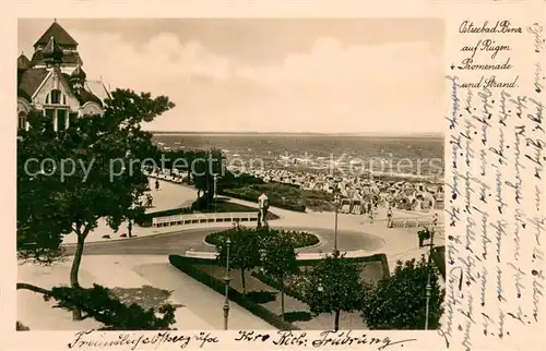 AK / Ansichtskarte Binz_Ruegen Promenade am Strand Binz_Ruegen