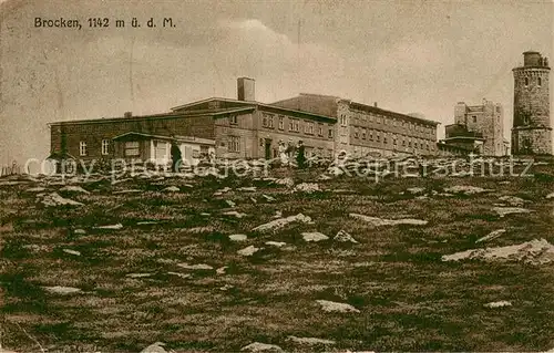 AK / Ansichtskarte Brocken_Harz Berghotel Aussichtsturm Brocken Harz