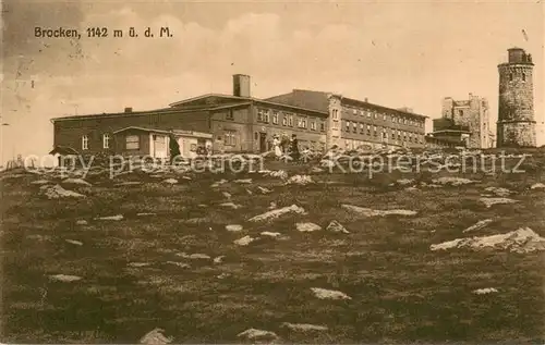 AK / Ansichtskarte Brocken_Harz Berghotel Aussichtsturm Brocken Harz